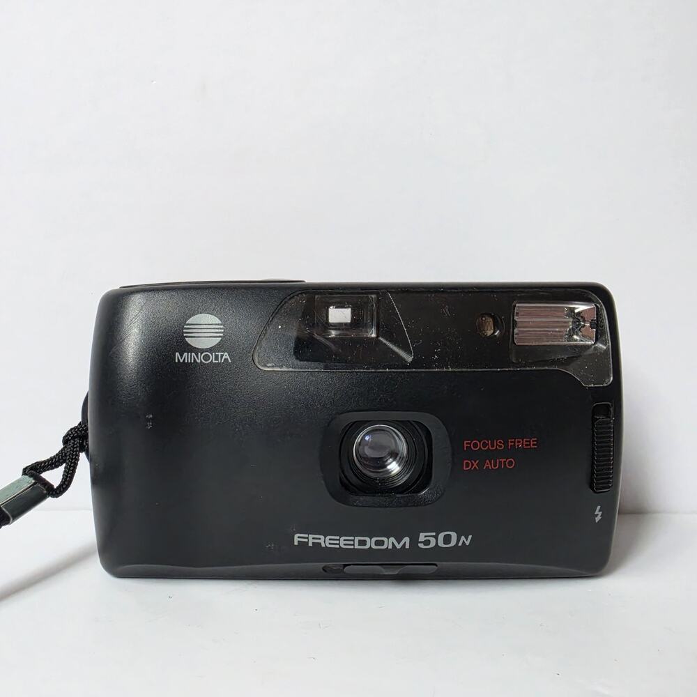 Minolta Freedom 50N Focus Free DX Auto Point And Shoot Film Camera Tested READ
